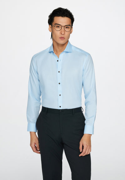 Men Clothing Non-Iron Cotton Stretch Shirt Smart Fit