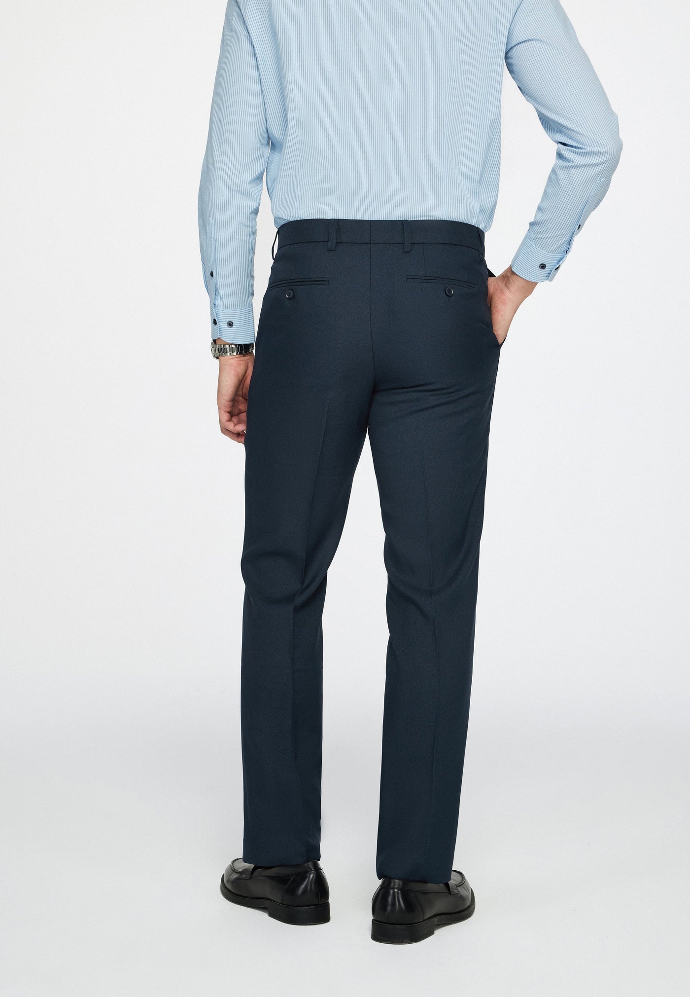 Men Clothing Teflon Anti-Static Suit Pants Regular Fit