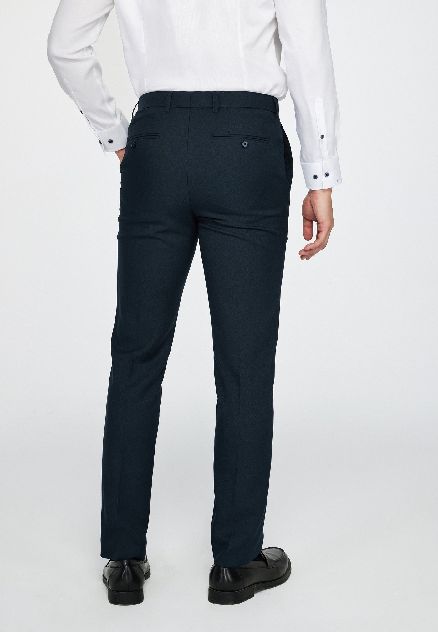 Men Clothing Teflon Anti-Static Suit Pants Slim Fit