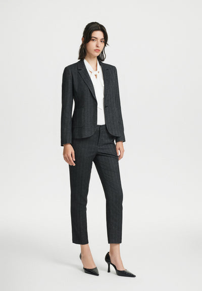 Women Clothing Sofia Herringbone Suit Blazer - Slim Fit