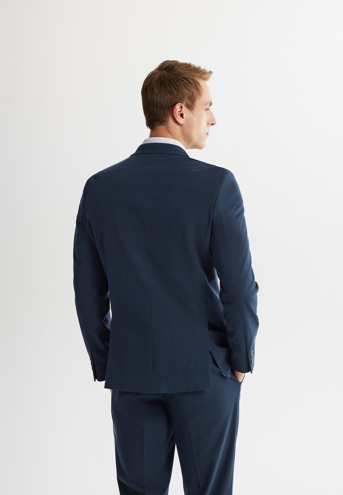 Men Clothing Antibacterial Multi-Way Stretch Textured Suit Blazer Smart Fit