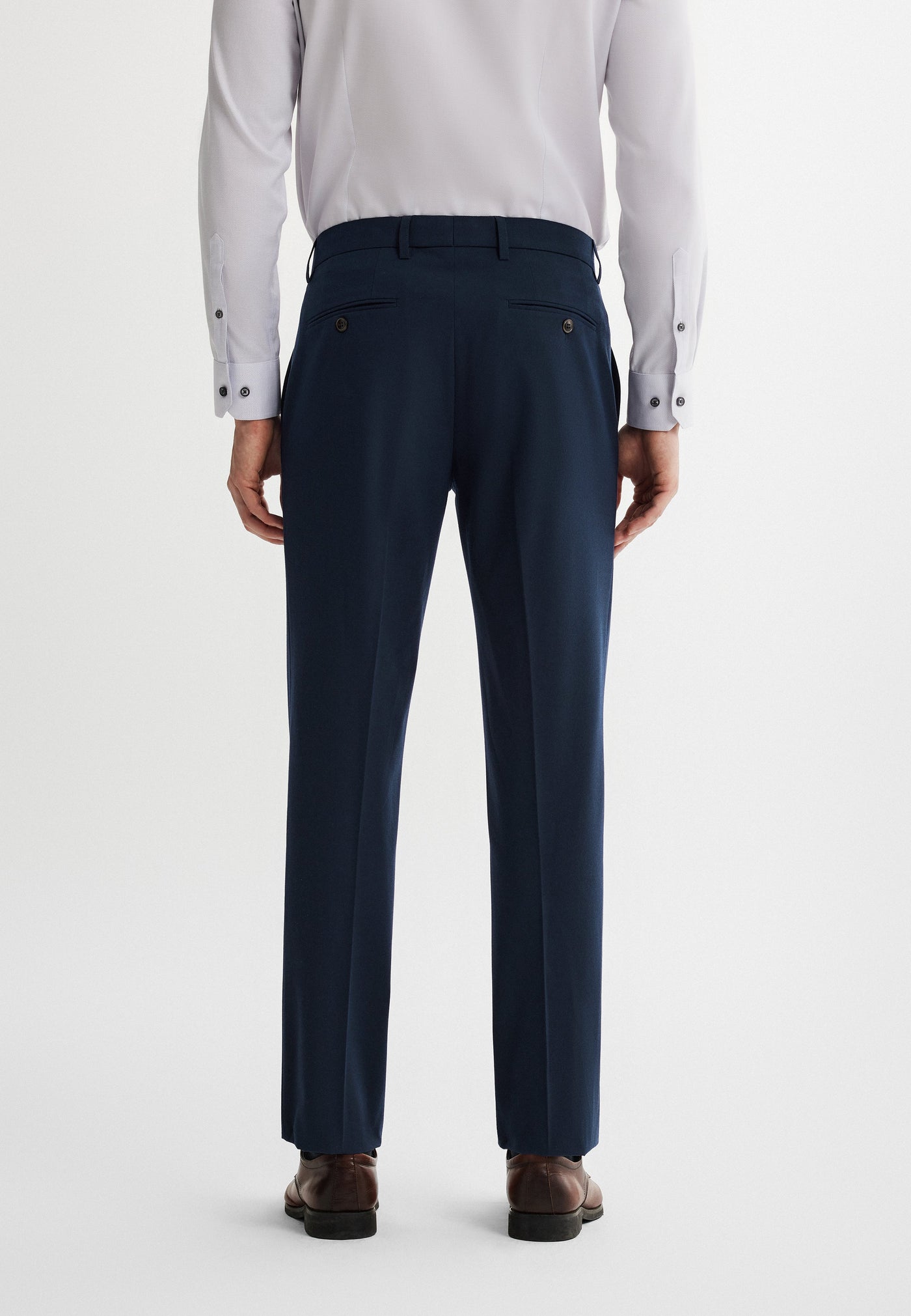 Men Clothing Antibacterial Multi-Way Stretch Textured Suit Pants Smart Fit