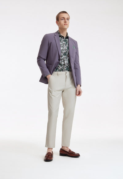 Preppy - Causal Blazer Jacket Men Smart Fit - Purple