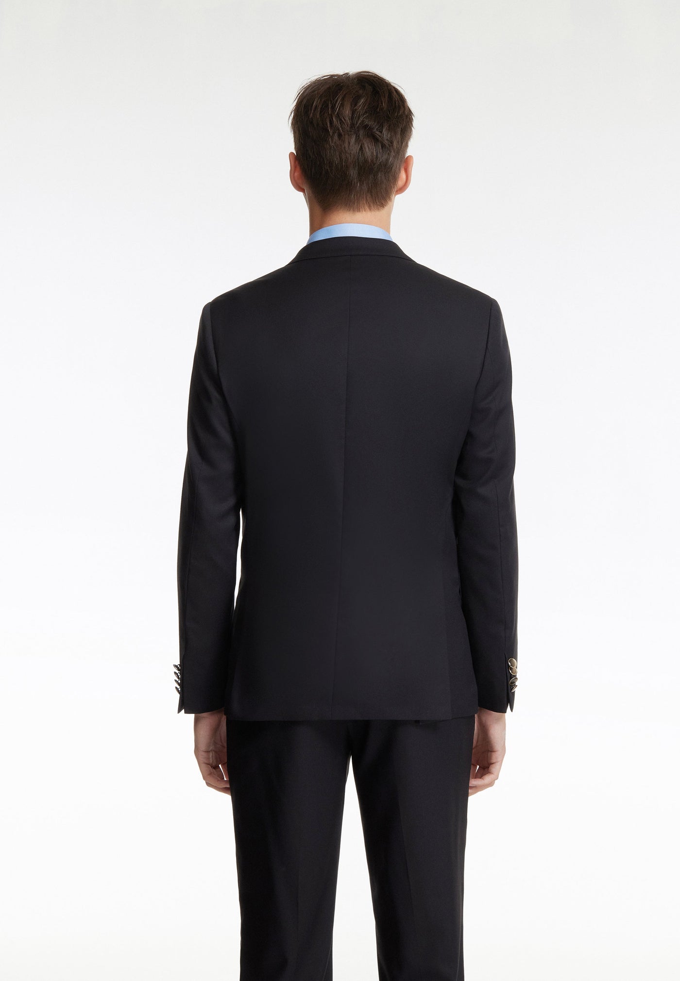 Men Clothing "Blaack" 100% Wool Woven Suit Blazer Smart Fit