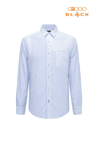 Men Clothing "Blaack" 100% Cotton Long Sleeve Woven Shirt Regular Fit