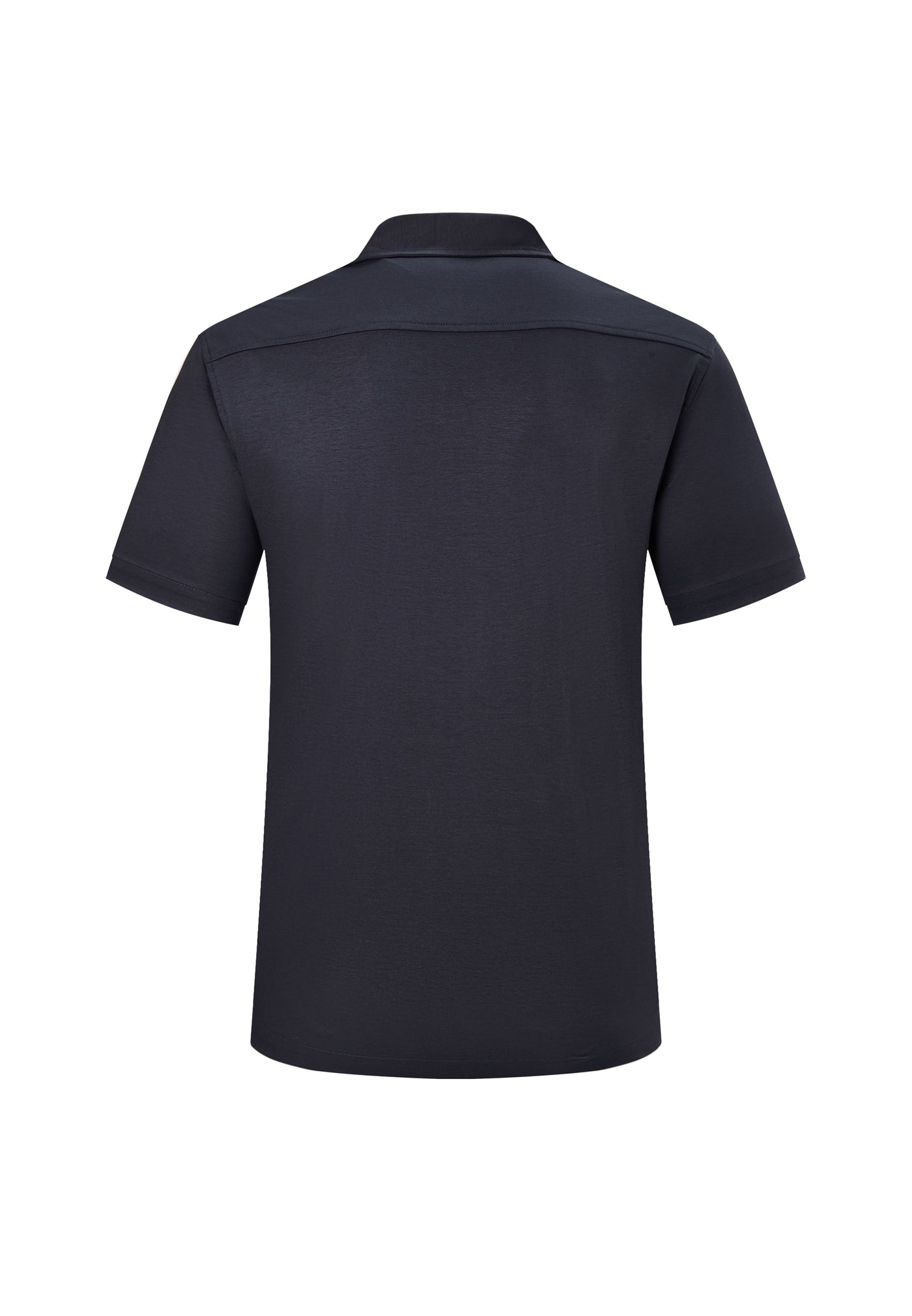 Men Clothing "Blaack" Placement Print Cotton Silk Blend Jersey Shirt Regular Fit