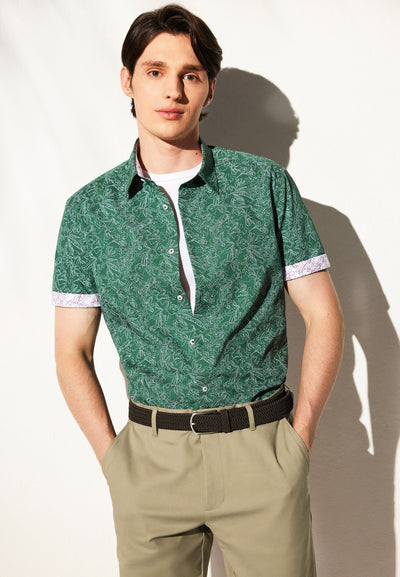 Men Clothing Printed Casual Shirt Smart Fit