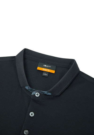 Men Clothing Stand Collar Polo Smart Fit