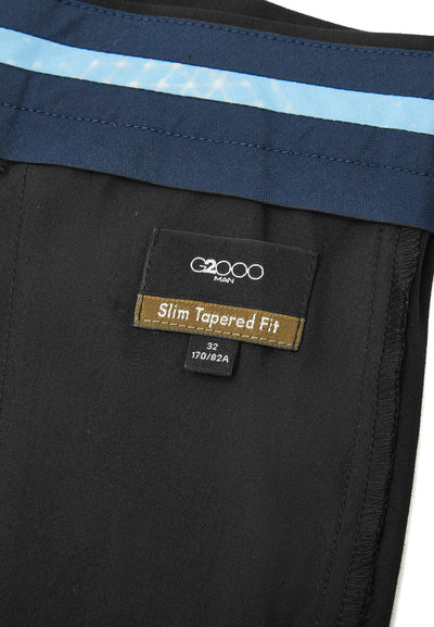 Men Clothing Machine Washable Informal Pants Slim Tapered Fit