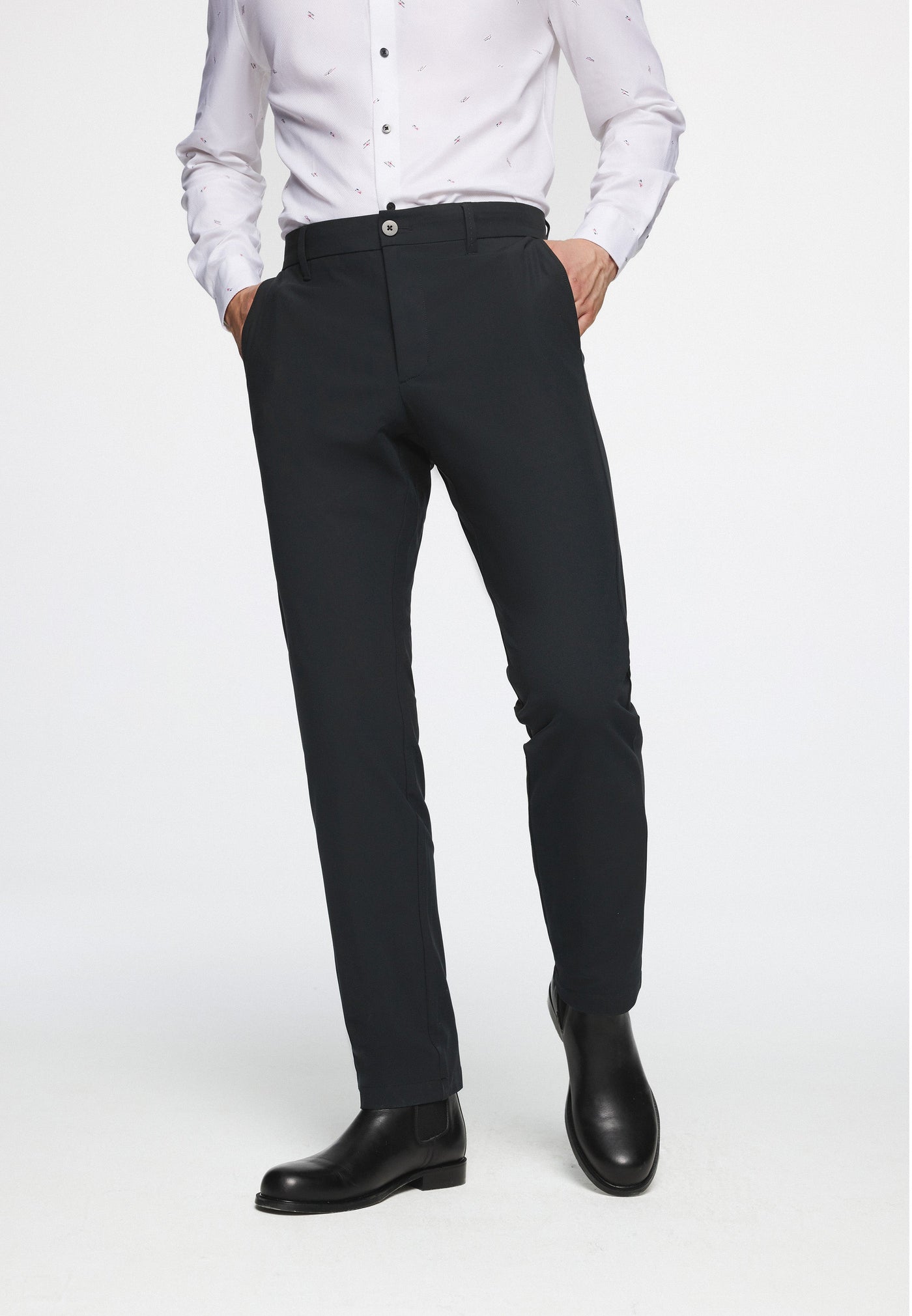 Men Clothing Machine Washable Informal Pants Extra Slim Fit