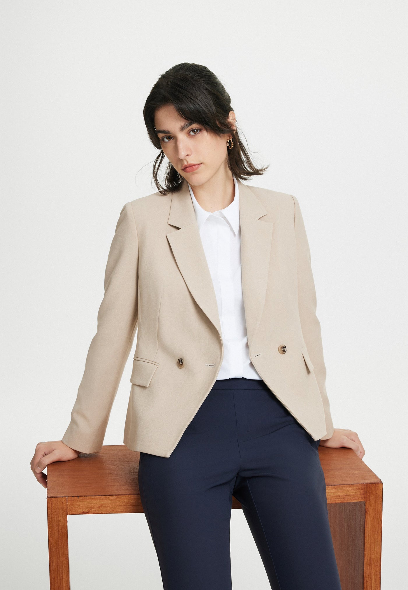 Women Clothing Sofia Plainweave Suit Blazer - Slim Fit