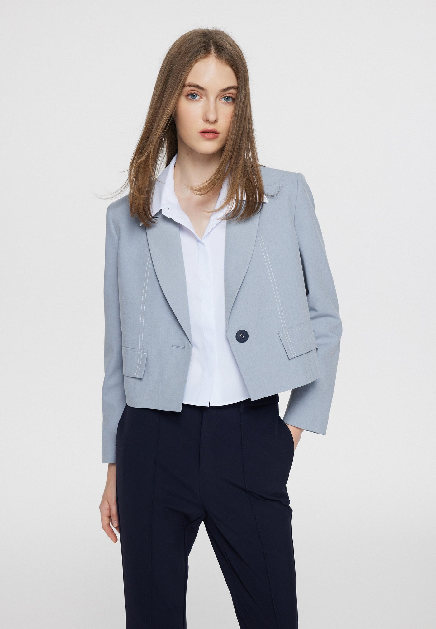 Blue on sale short blazer