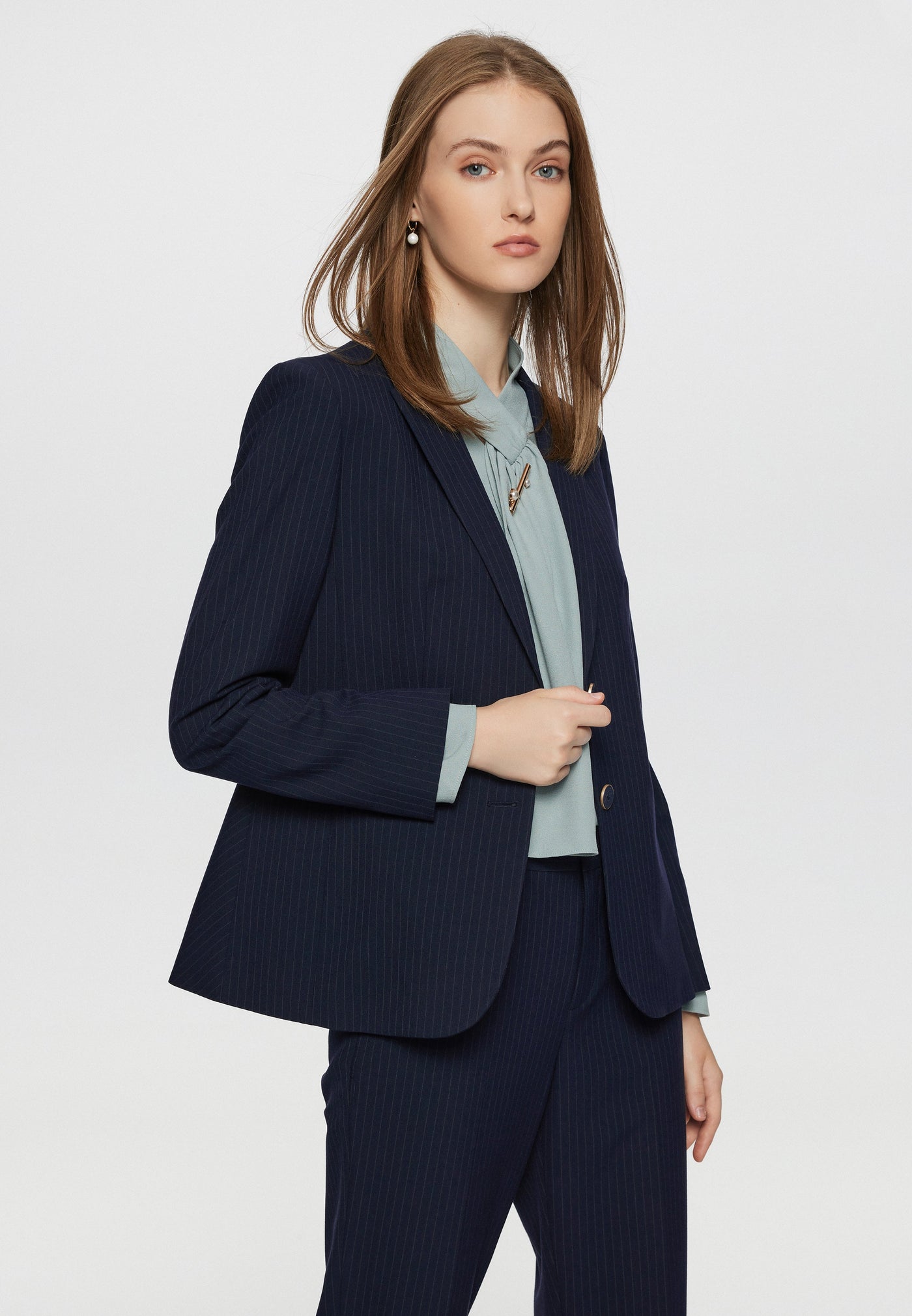 Women Clothing Sofia Stripe Suit Blazer - Easy Fit