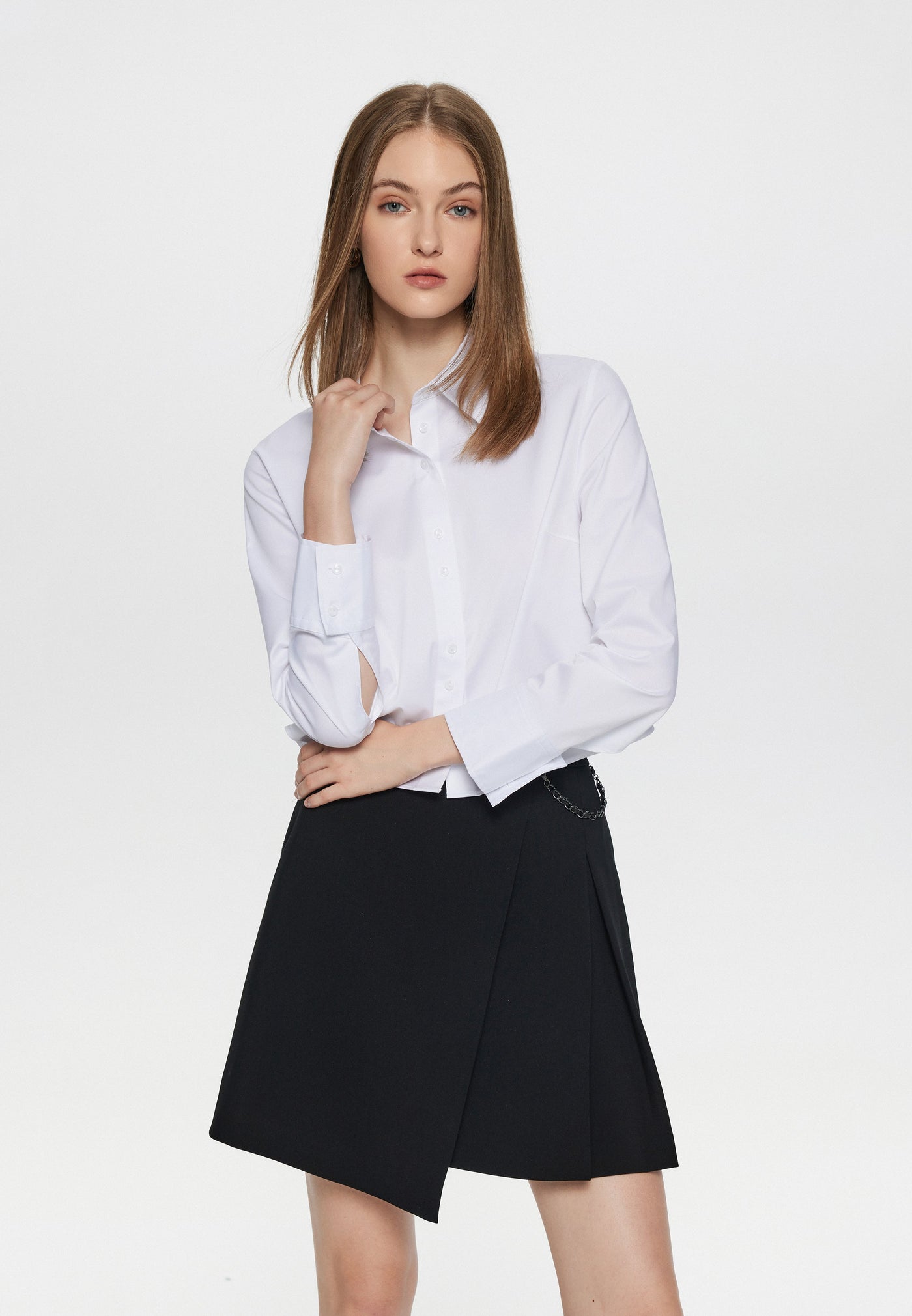Women Clothing Cobie Poly Modal Formal Shirt - Easy Fit