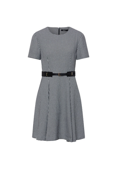 Women Clothing Twiggy Houndstooth Dress - Fit & Flare Shape