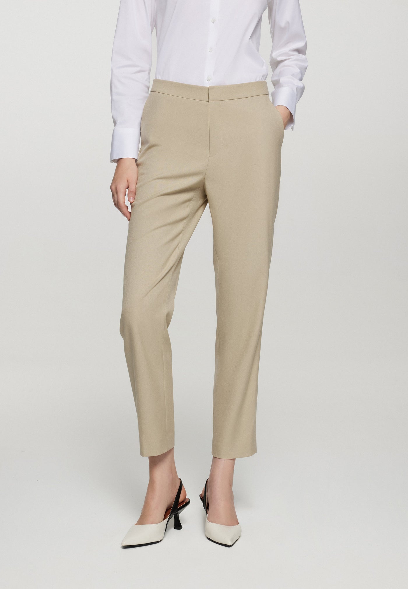 Women Clothing Celeste Plainweave Suit Pants - Cigarette Shape