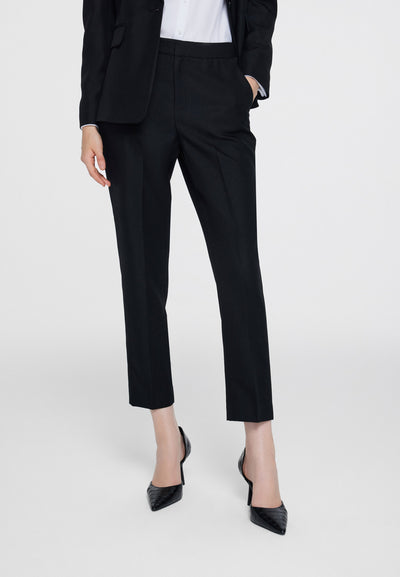 Women Clothing Poly Premium Twill Suit Pants - Ankle Cigarette Shape