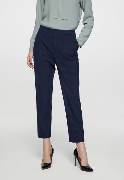 Women Clothing Celeste Stripe Suit Pants - Cigarette Shape