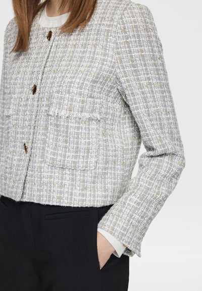 Women Clothing Coco Poly Lurex Tweed Jacket - Easy Fit