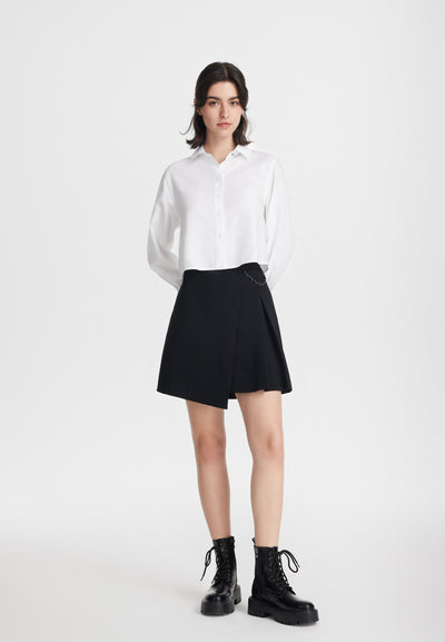 Women Clothing Cashmere Cropped Shirt - Regular Fit