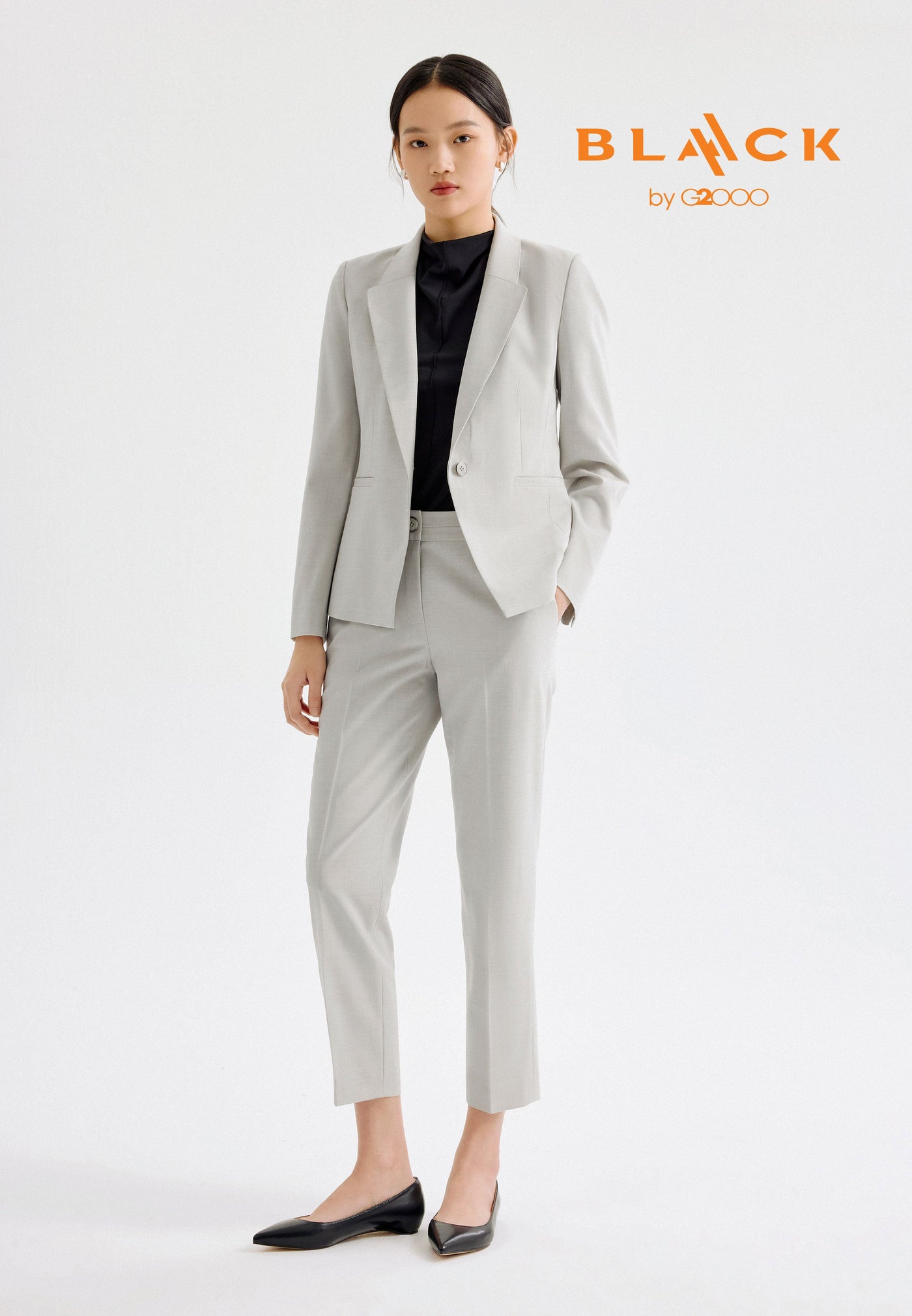 Women Clothing Premium Wool Suit Pants - Ankle Cigarette Shape