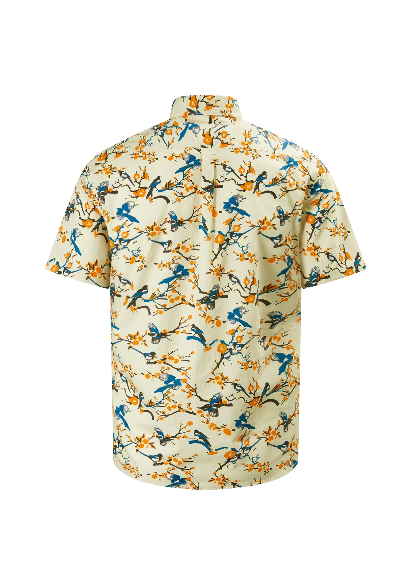 Men Clothing Pure Cotton Bird Print Smart Fit