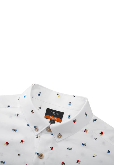 Men Clothing Pure Cotton Print Casual Shirt Smart Fit