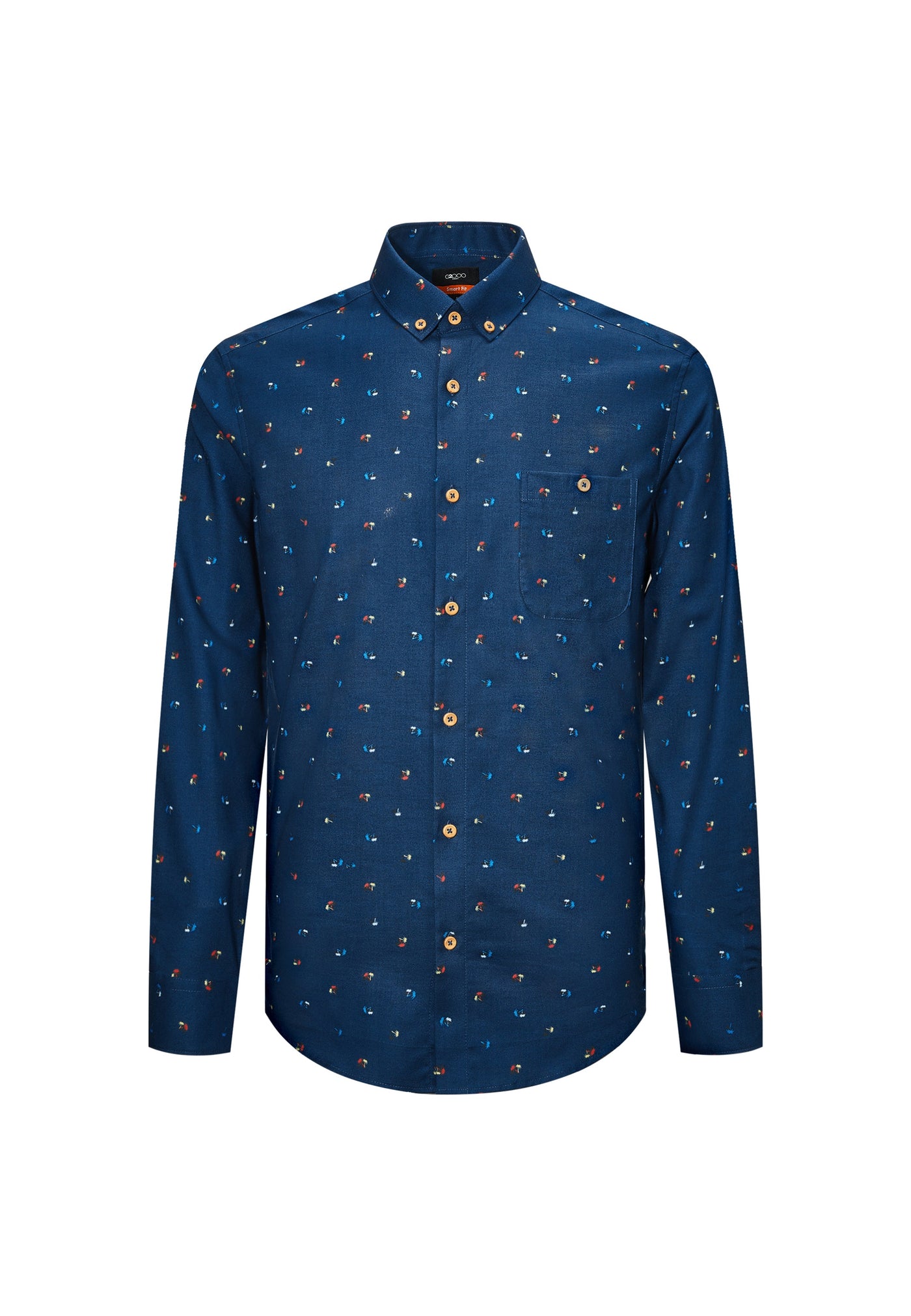 Men Clothing Pure Cotton Print Casual Shirt Smart Fit