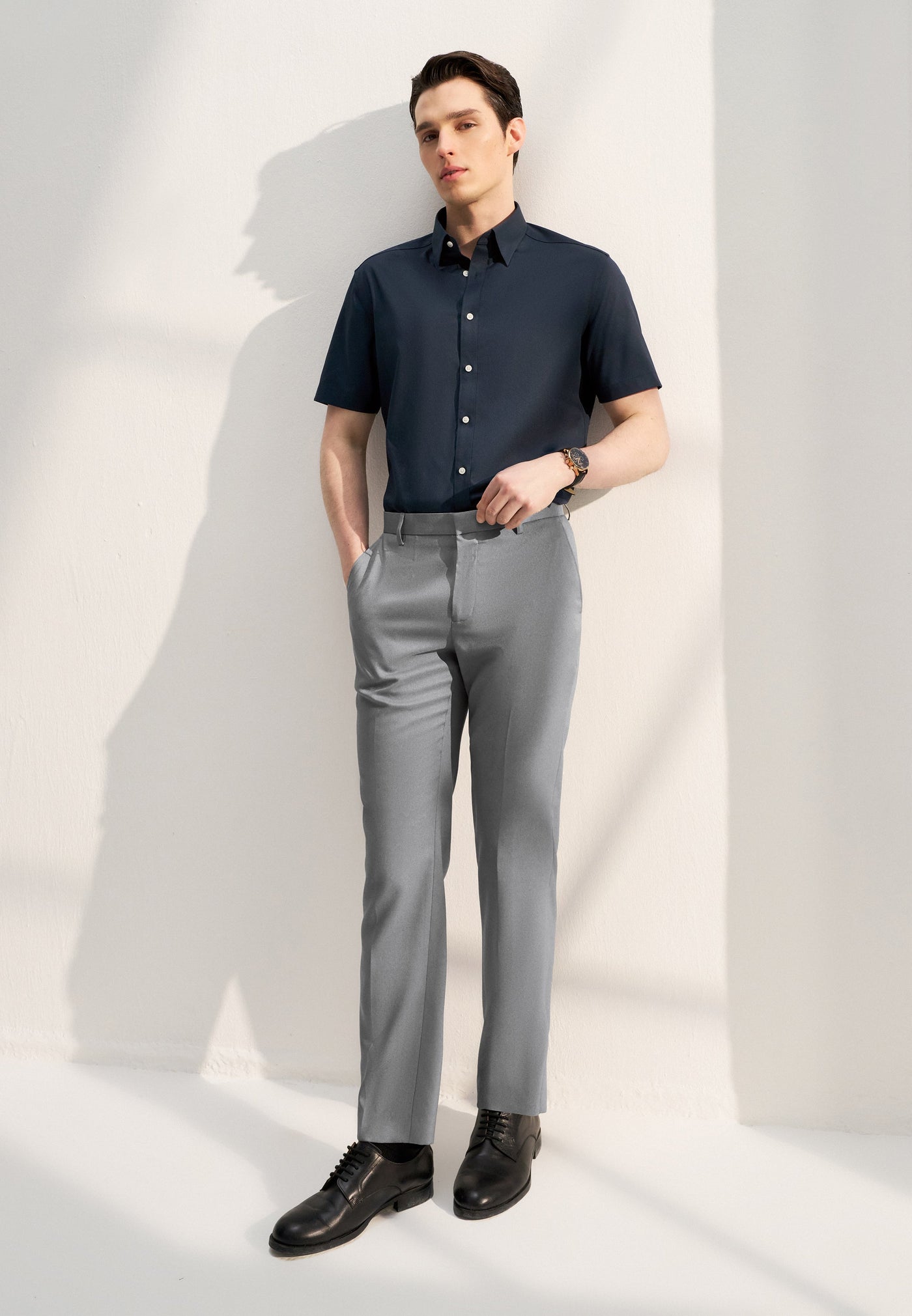 Men Clothing Teflon Finishing Stain Resistant Suit Pants Smart Fit