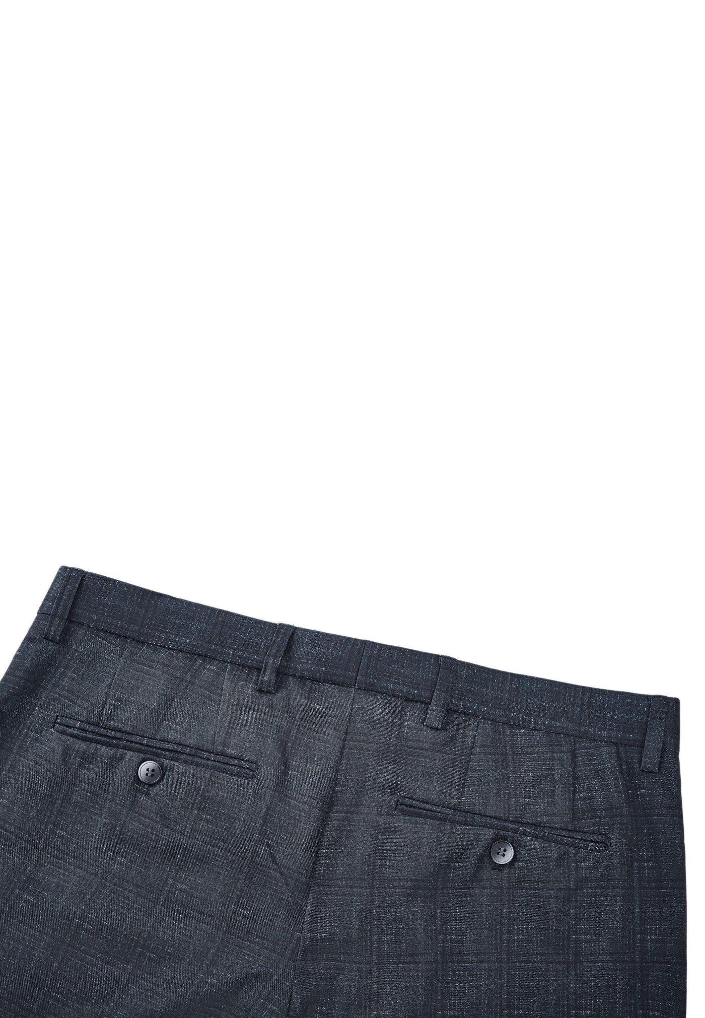 Men Clothing 3M Multi-Way Check Suit Pants Regular Fit