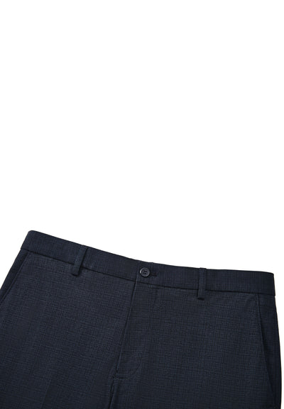 Men Clothing Ultra Soft Multi-Way Stretch Pattern Formal Pants Regular Fit