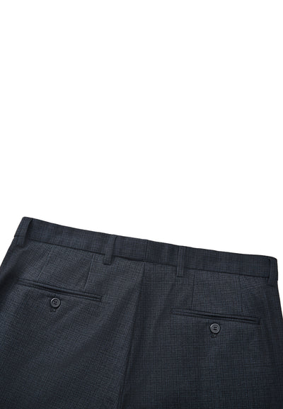 Men Clothing Ultra Soft Multi-Way Stretch Pattern Formal Pants Slim Fit
