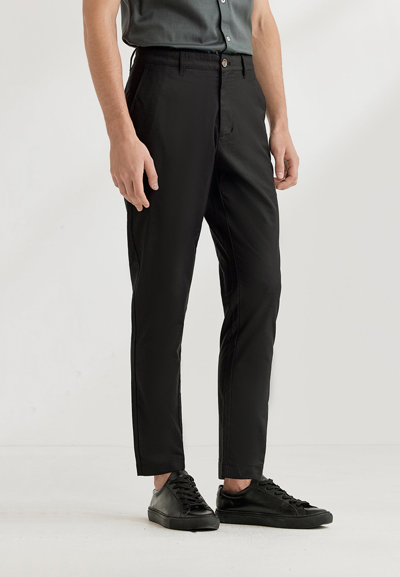 High Rise Mens Tapered Cropped Trousers Tapered Pants Mens High