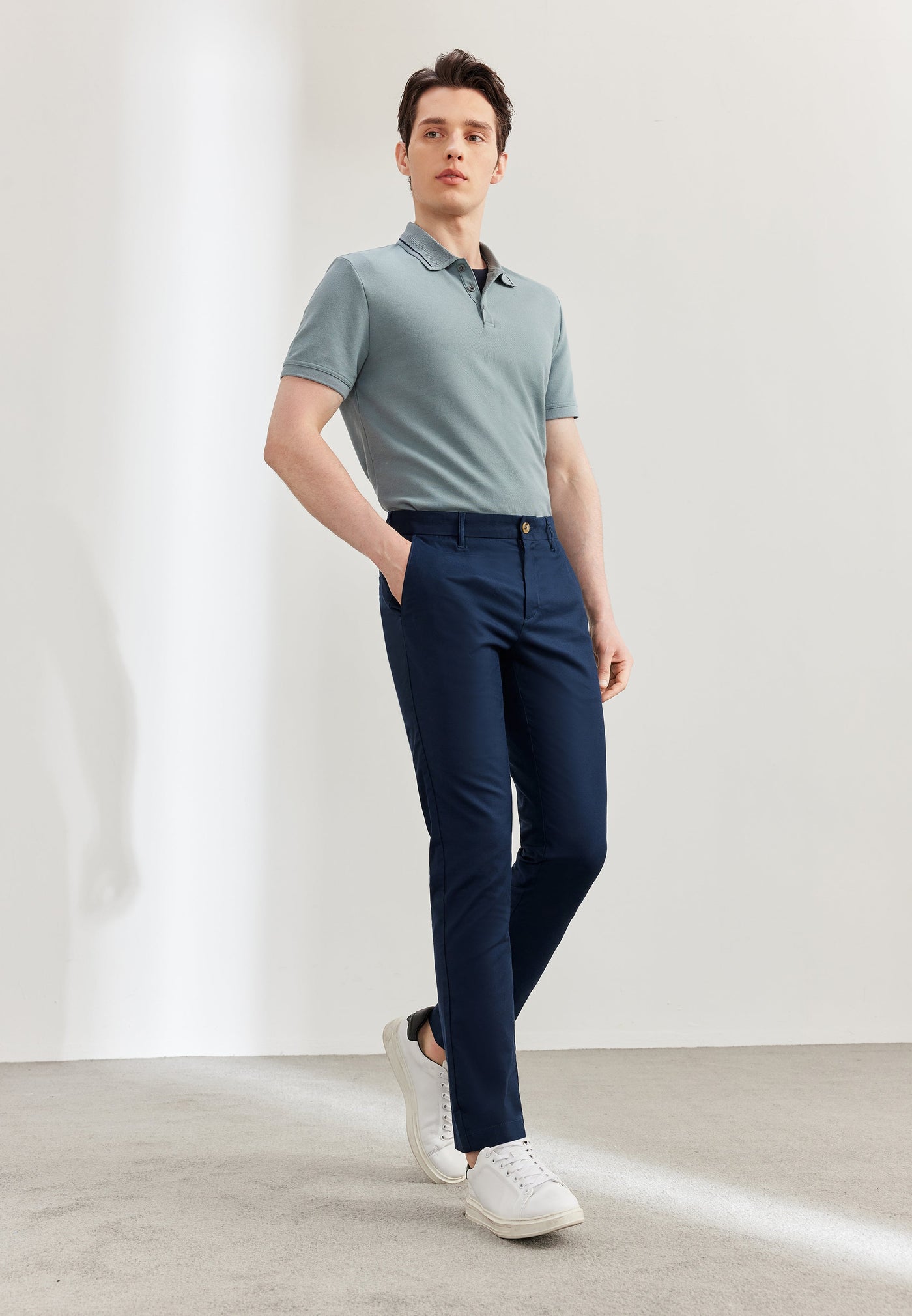 Men Clothing Twill Stretch Informal Pants Extra Slim Fit