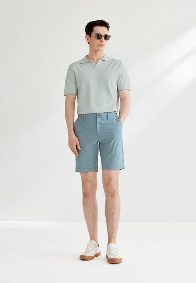 Men Clothing Seersucker Stretchy Casual Shorts Smart Fit