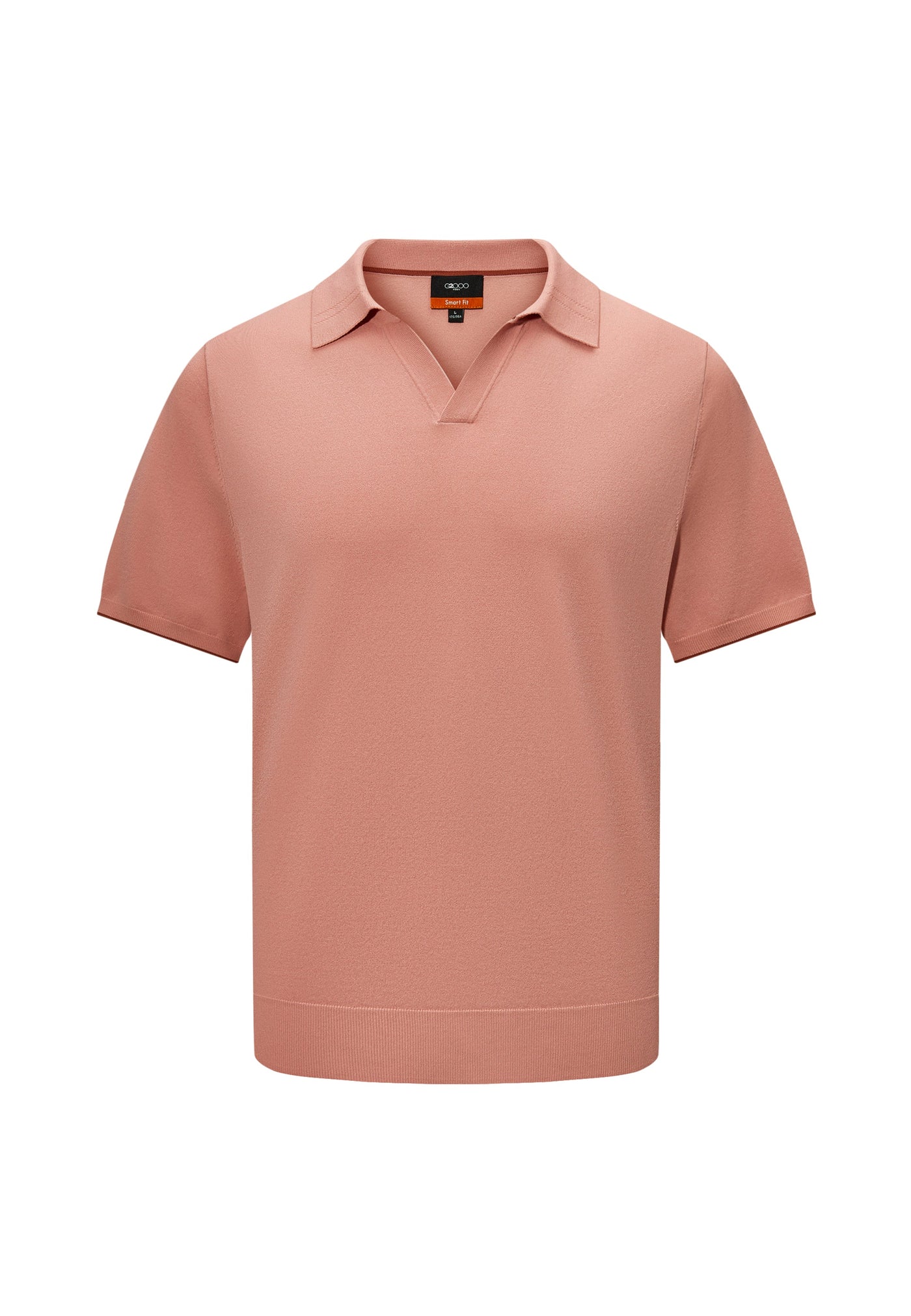 Men Clothing Viscose Poly Open Collar Polo Smart Fit