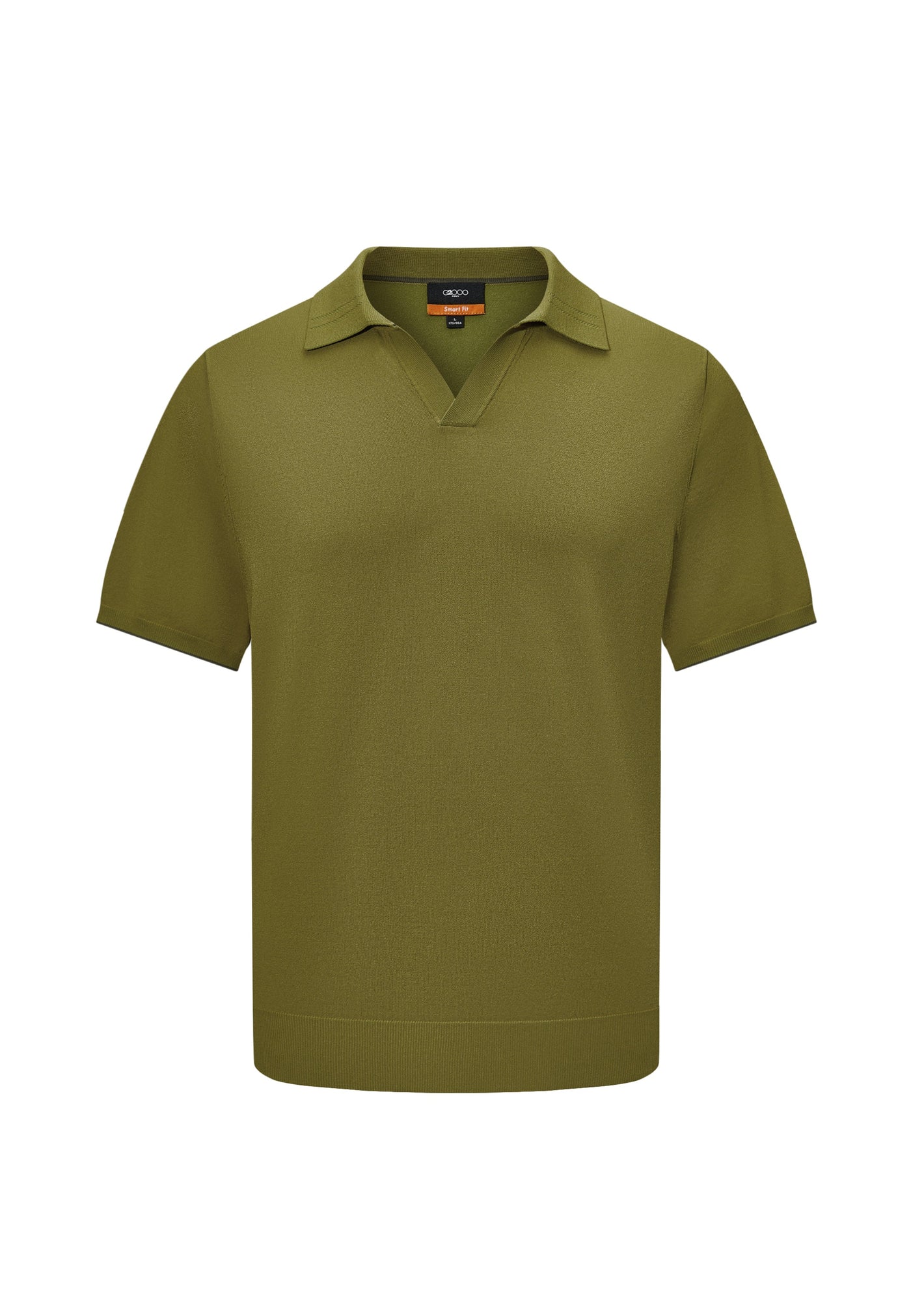 Men Clothing Viscose Poly Open Collar Polo Smart Fit