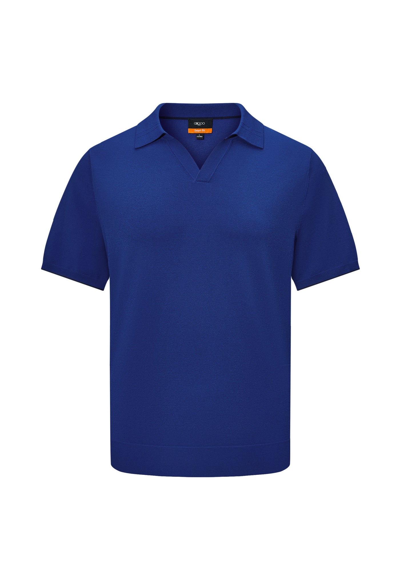 Men Clothing Viscose Poly Open Collar Polo Smart Fit