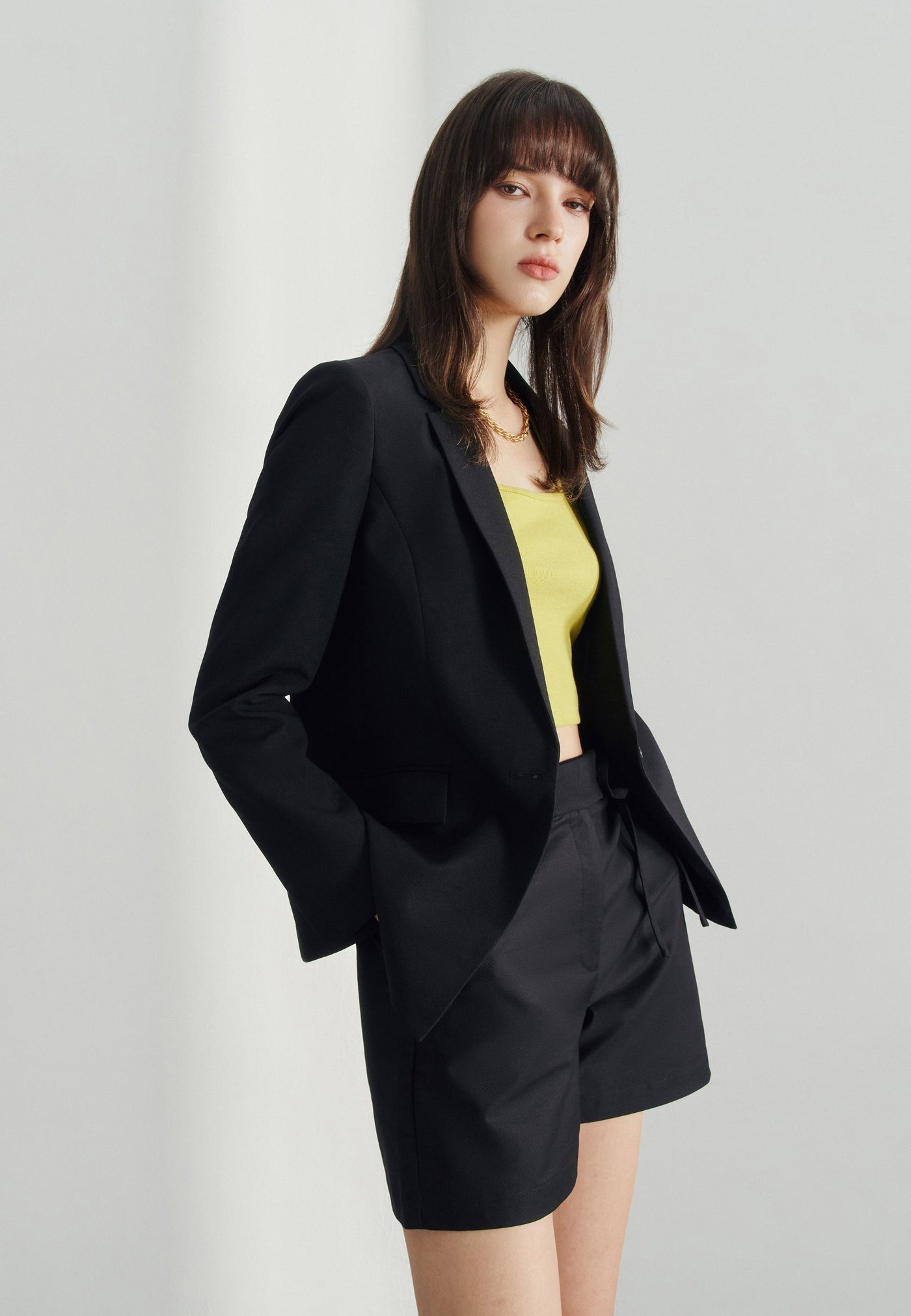 Women Clothing Poly Plainweave Blazer Easy Fit