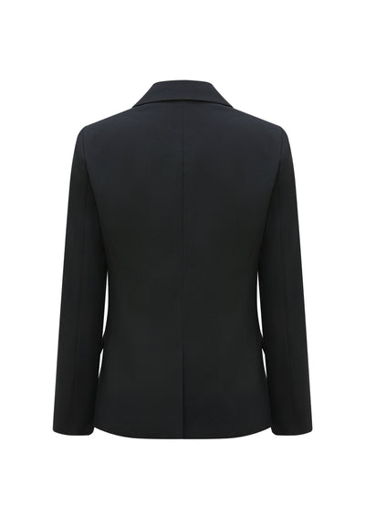 Women Clothing Poly Plainweave Blazer Easy Fit