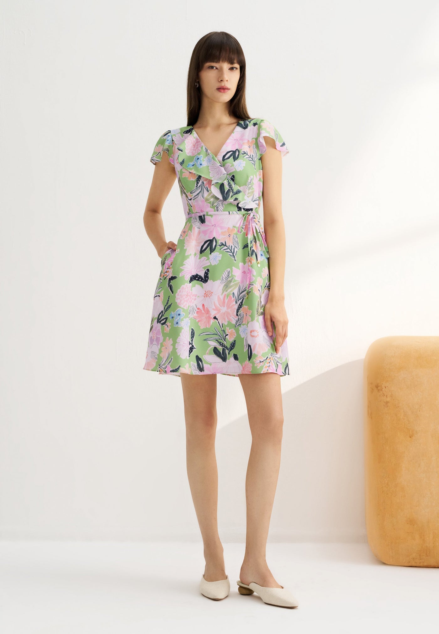 Women Clothing Floral Print Dress Fit & Flare Shape