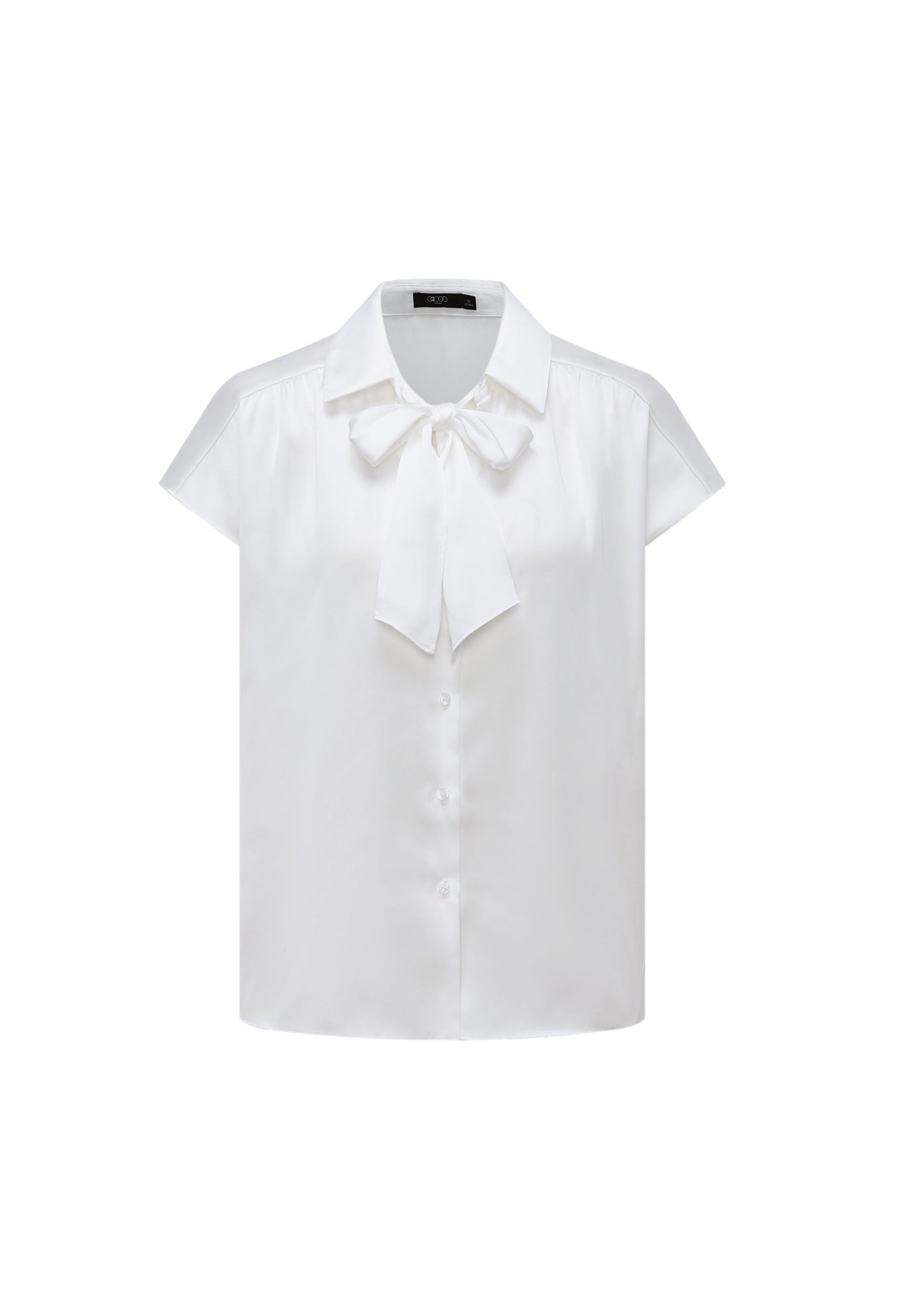 Women Clothing Poly Satin Collared Blouse Regular Fit