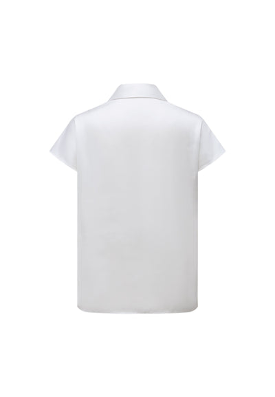 Women Clothing Poly Satin Collared Blouse Regular Fit