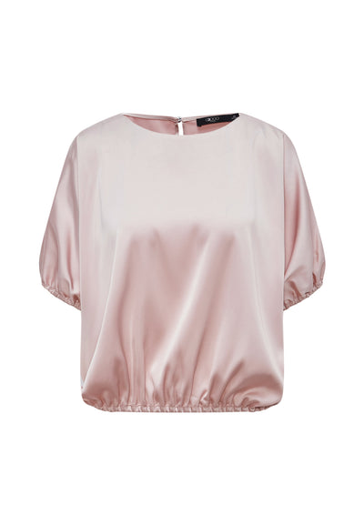 Women Clothing Poly Stretch Satin Blouse Relaxed Fit