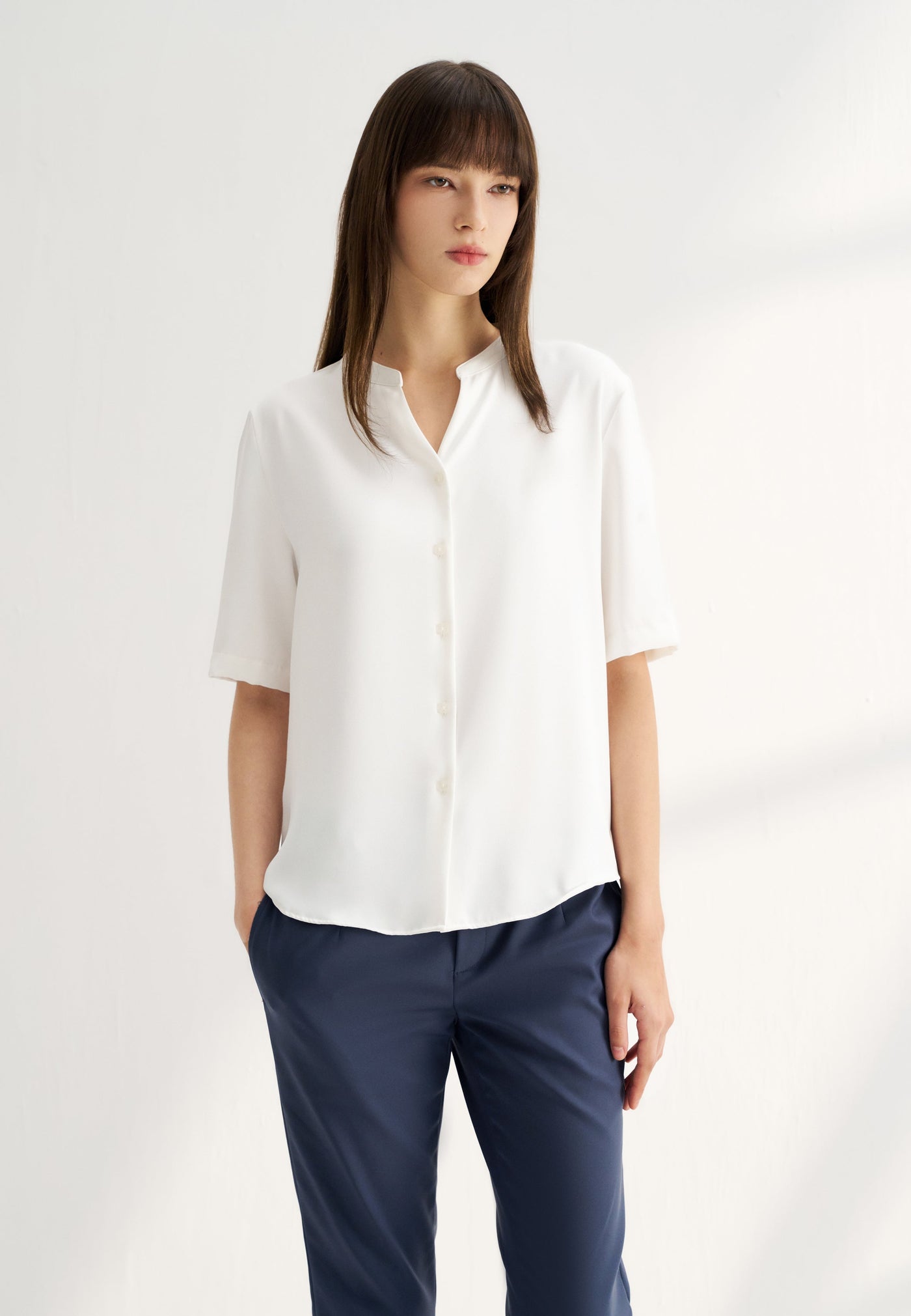 Women Clothing Anti-Uv & Coolmax Cropped Shirt  Regular Fit