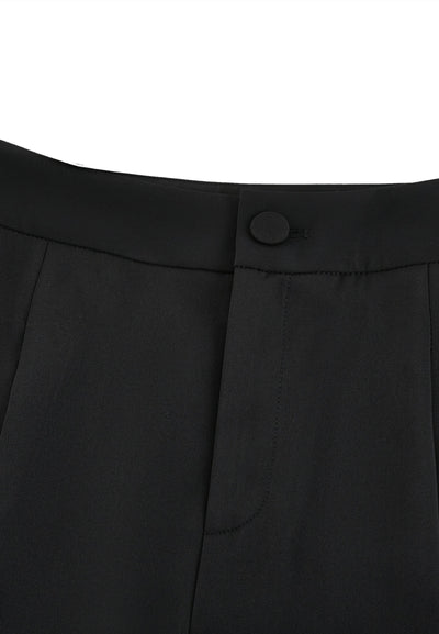 Women Clothing Poly Twill Pants Straight Leg