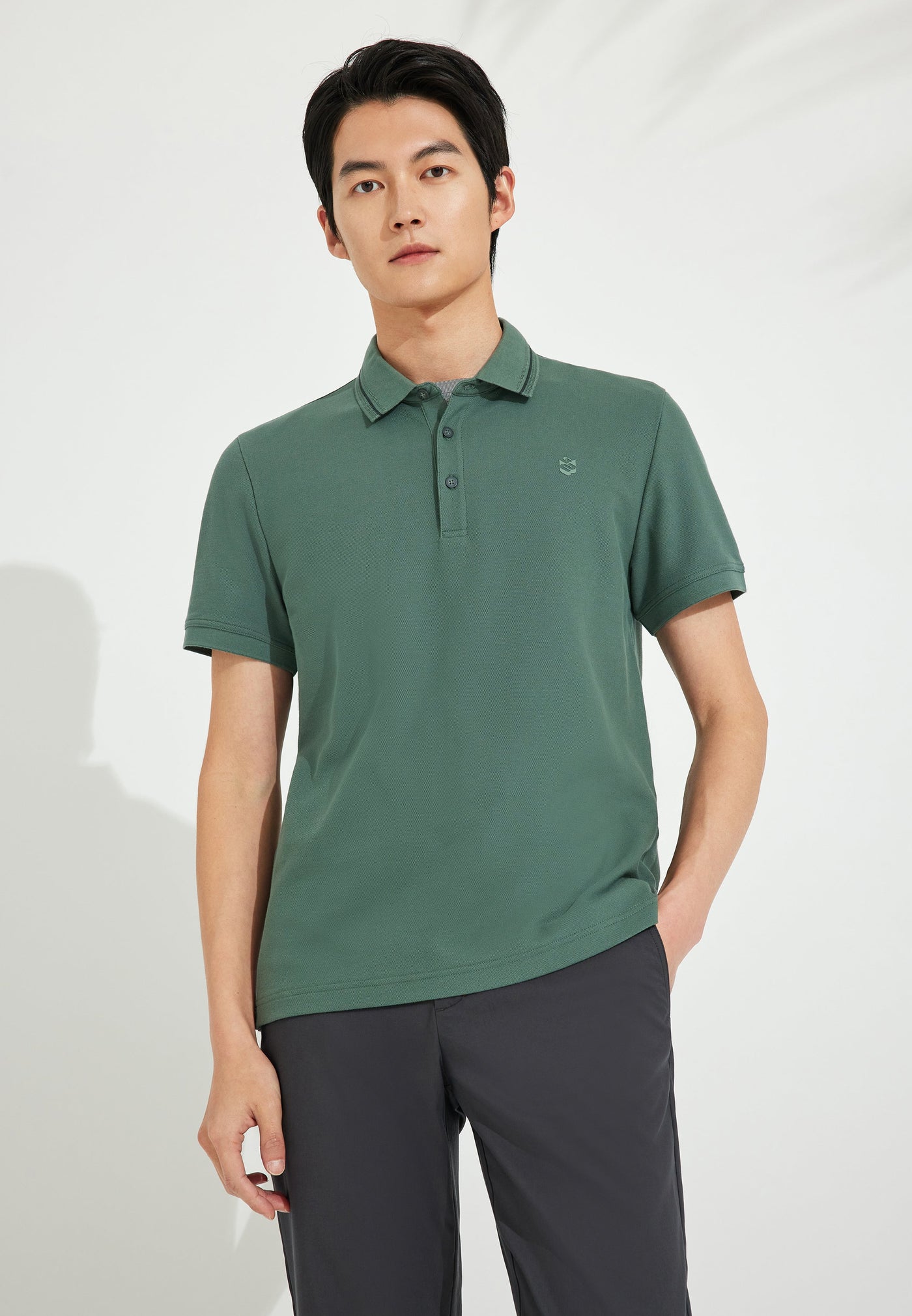 Men Clothing Cool Touch Polo Smart Fit