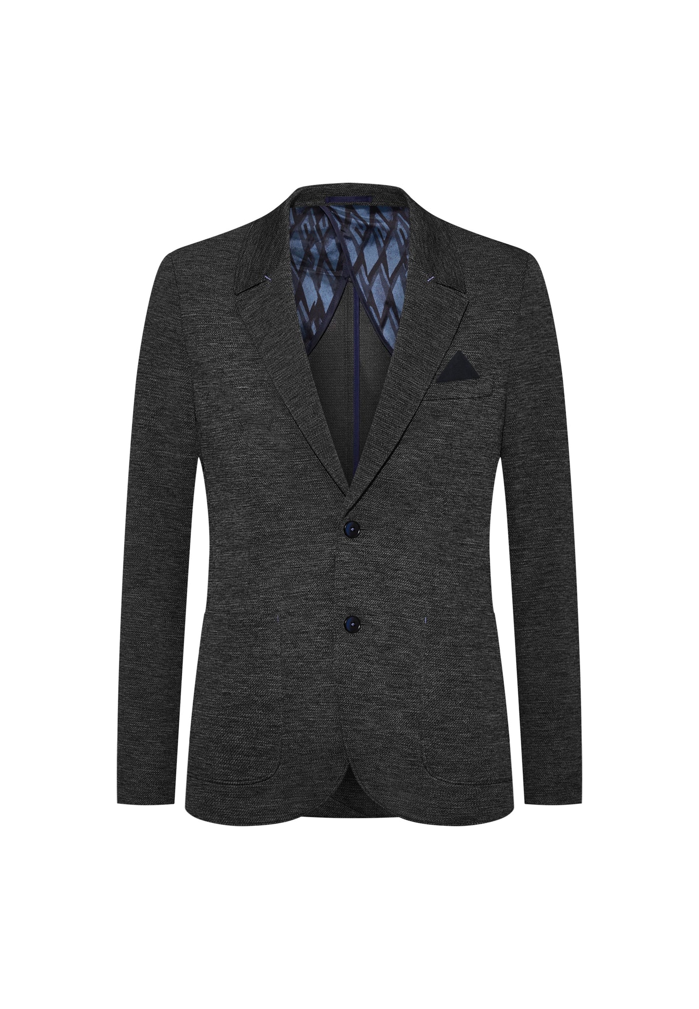 Men Clothing Knit Jacquard Casual Blazer Relaxed Fit