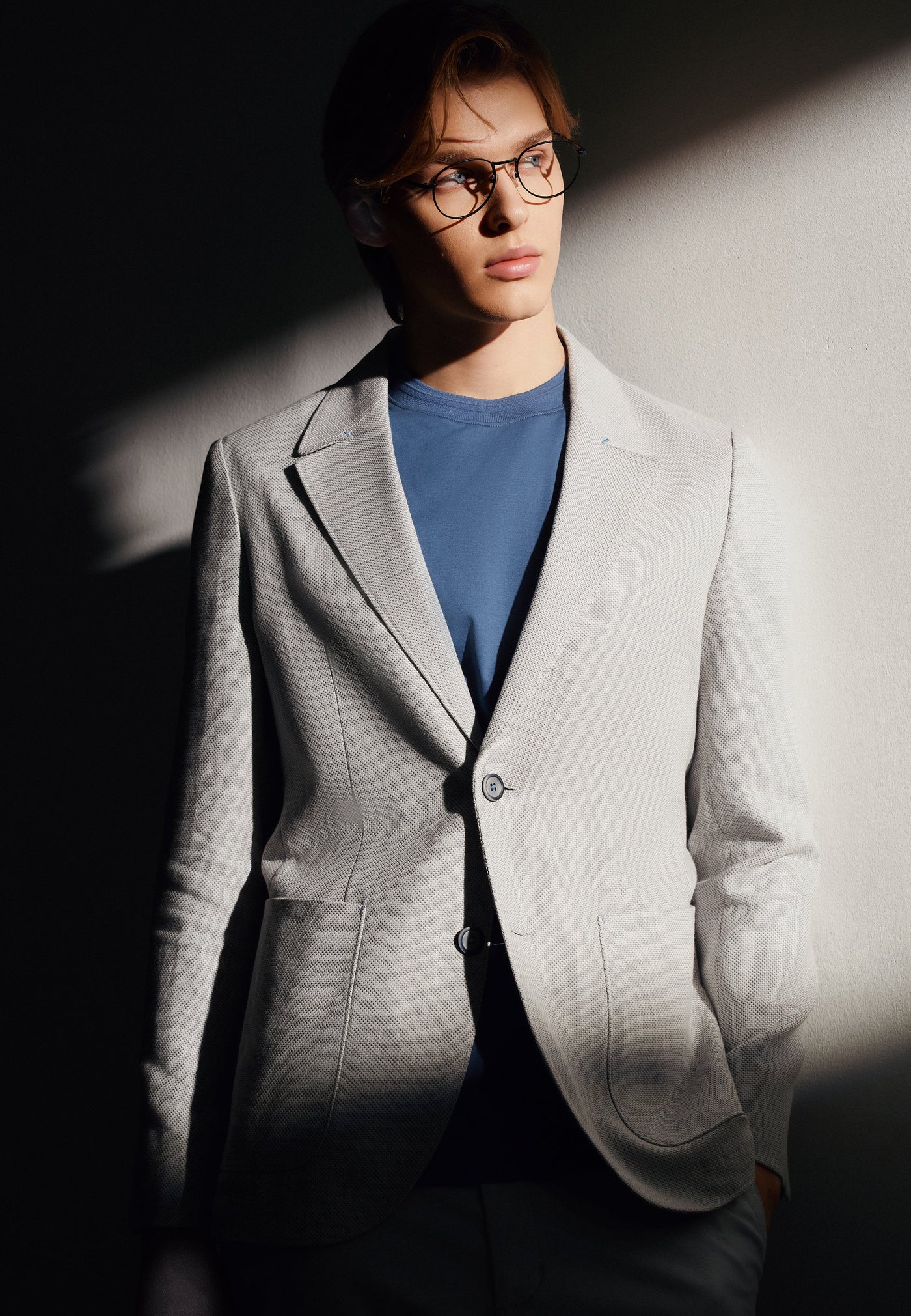 เสื้อเบลเซอร์สำหรับผู้ชาย Relaxed Fit