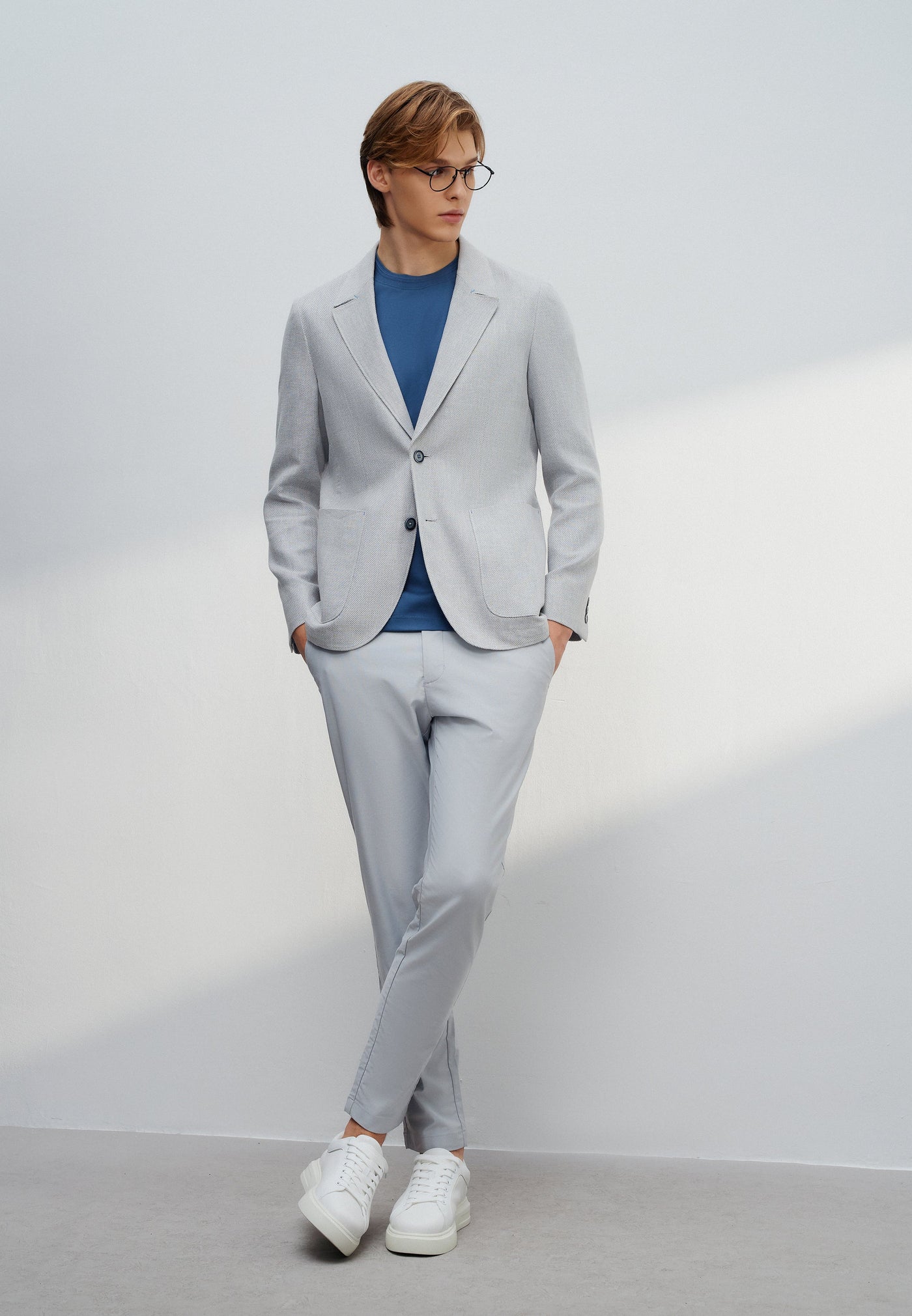 เสื้อเบลเซอร์สำหรับผู้ชาย Relaxed Fit